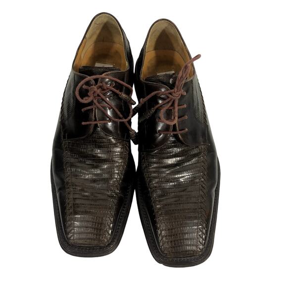 Mezlan Men\'s Shoes Brown Leather Size 9.5 Lace Up main image 6